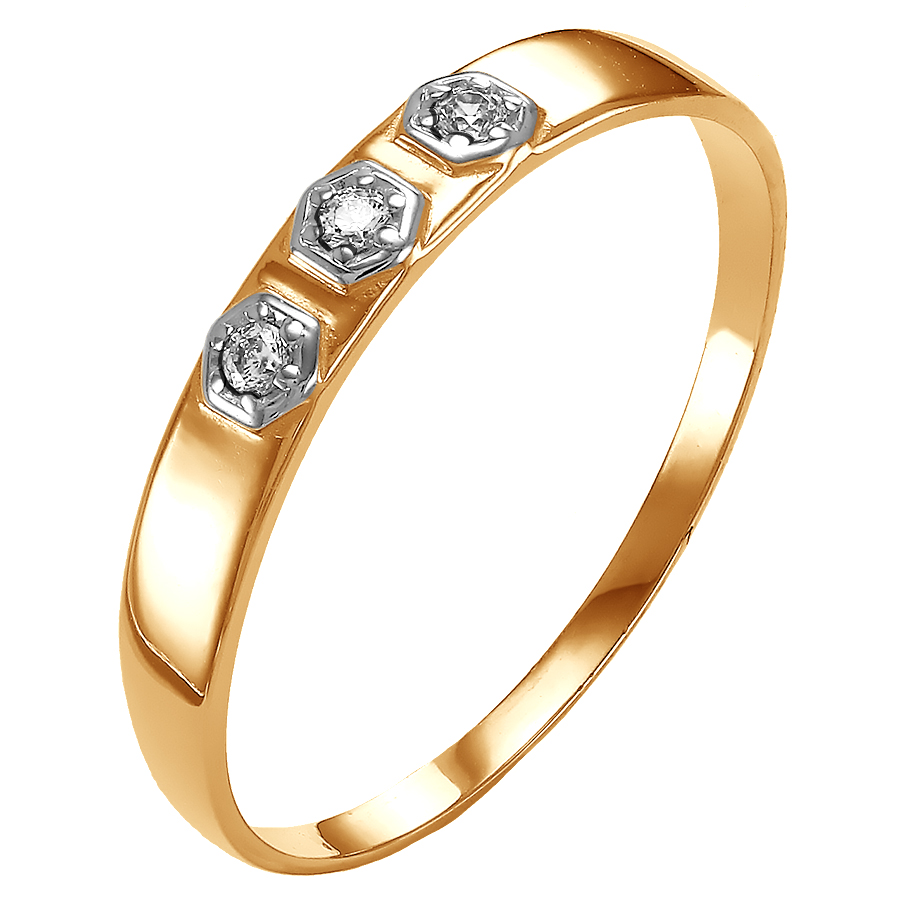 Кольцо, золото, фианит, К132-4806